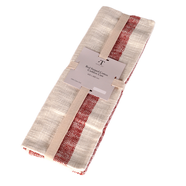 Red Striped Cushion Case w/o Filler