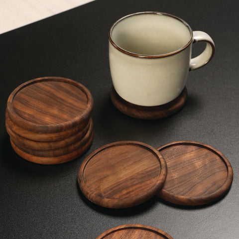 Walnut Round Coaster