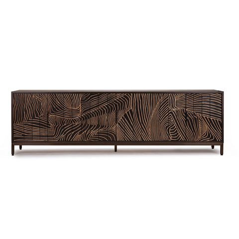 Folded Linens Entertainment Cabinet