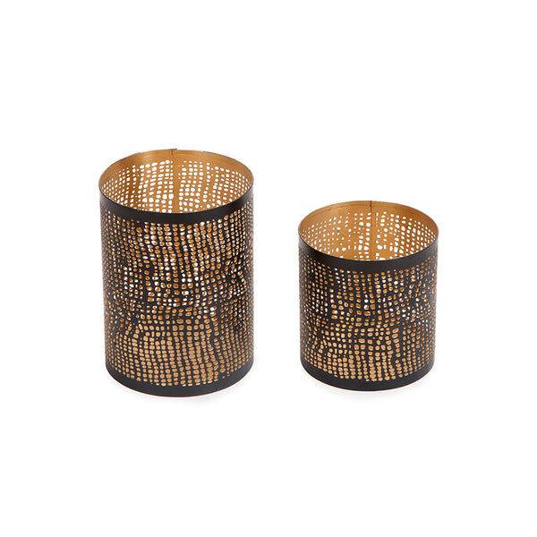 Pierced Cylinder Iron Lantern