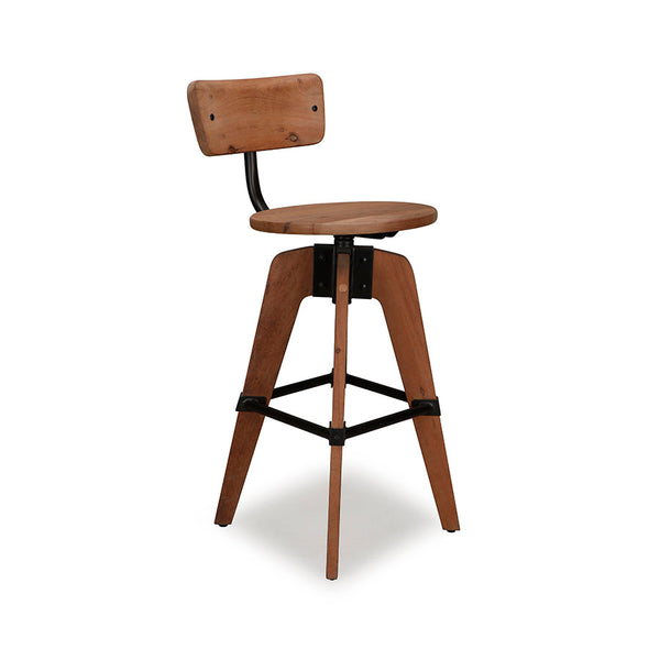San Jose Bar Stool With Backrest (Round Seat)